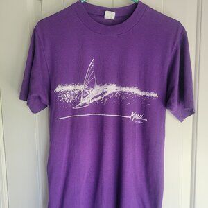 Vintage 80s Maui Hawaii Single Stitch Tee Shirt purple  Womens L